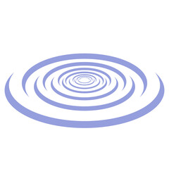 slow fluid oval circular ripple