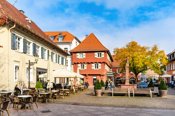 Market square in Ettlingen, Baden-Württemberg, Germany, Europe