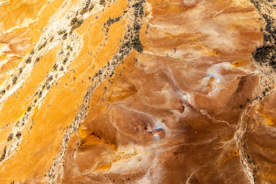 Anna Creek Painted Hills, South Australia, Australia aerial photography showing Australia's outback landscape with its textures and colours
