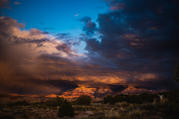 sunset over la sal mountains