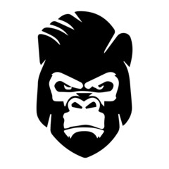 It is a simple minimalist angry monkey logo design for all uses