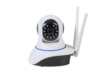 CCTV ,IP camera wireless security isolated on white background with clipping path