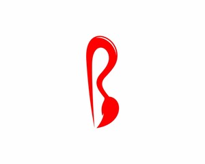 Bull's tail forming B Letter shape