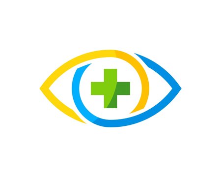 Abstract eye with healthy cross symbol inside