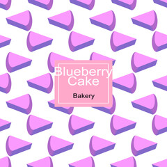 blueberry cake food vector pattern