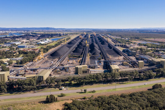 Coal Stacker - Newcastle Australia. Newcastle is one of the largest coal export ports in the world sending black coal mostly to Asia