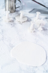 Fondant snowflake shapes
