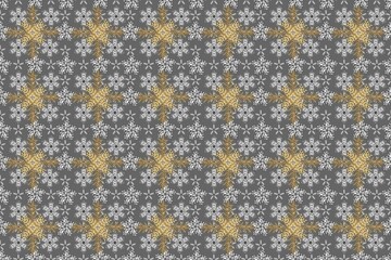 seamless pano pattern on colorful backround with golden elements