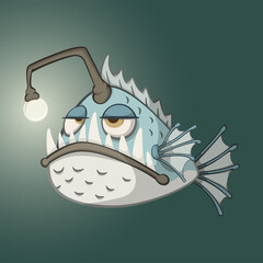 cartoon angler fish character