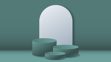 Vector background 3d podium minimal style. Backdrop for presentation product.