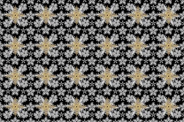 seamless pano pattern on colorful backround with golden elements