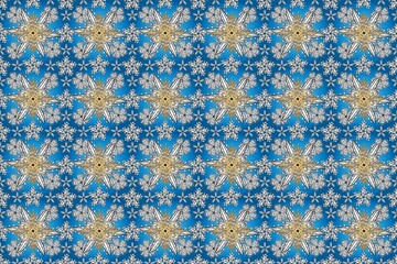 seamless pano pattern on colorful backround with golden elements