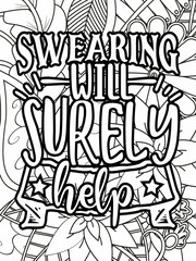 I use cookies to improve my performance. Funny cookie quote and doodles. Hand-drawn lettering and illustration for coloring book.