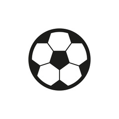 Naklejka premium Soccer ball. Football icon. Flat image on a white background. Isolated raster illustration.