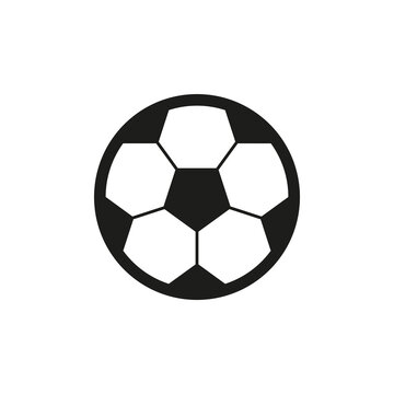 Soccer ball. Football icon. Flat image on a white background. Isolated raster illustration.