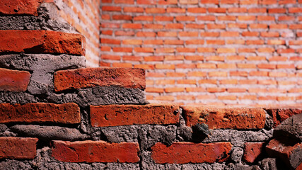 Unconventional building site The masonry was neglected, irresponsible, not progressing, only half...