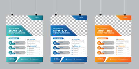 Corporate Business flyer template vector design, Flyer Template Geometric shape used for business poster layout