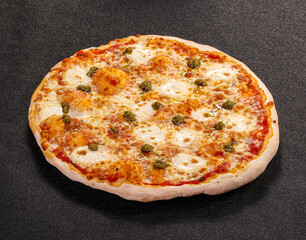 Italian Pizza with mozzarella and pesto