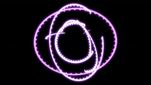 3D Arc Sphere Bounce Purple VJ Loop Animation