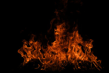 Fototapeta na wymiar Fire flame texture for banner background. Burn abstract lights. Burning big flame. Blaze flames overlay background.