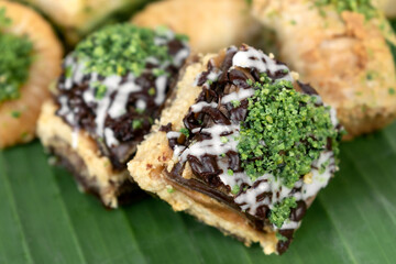 baklava middle eastern sweet dessert pastry cakes in istanbul turkey