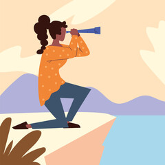 woman looking the distance