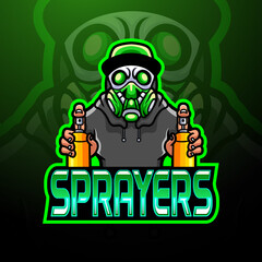 Sprayers esport logo mascot design