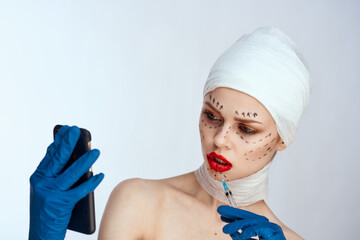 woman rejuvenation facial injection cosmetic procedures studio lifestyle