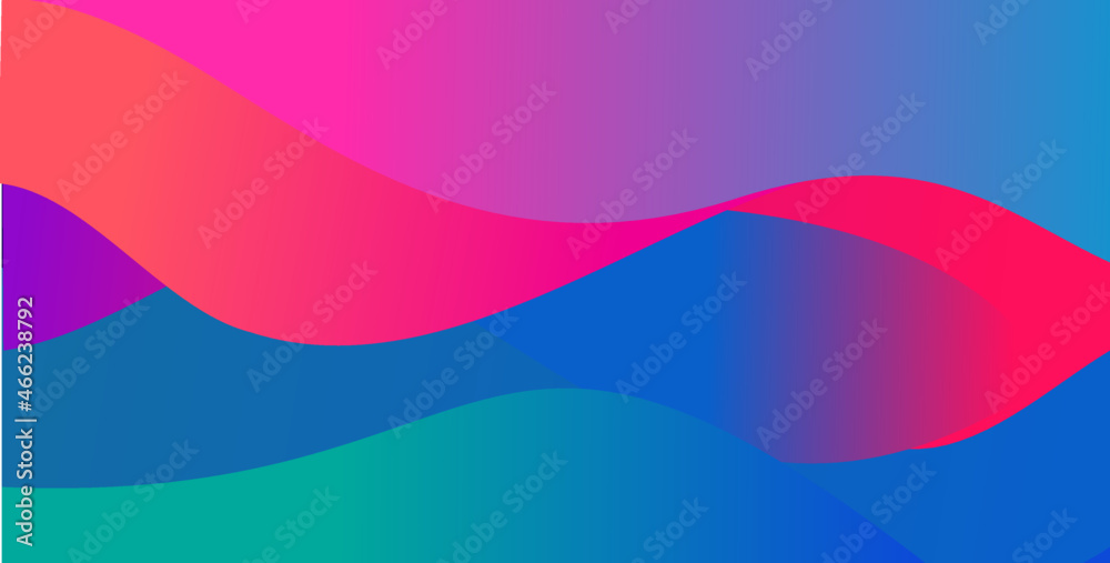 Wall mural Abstract vector background of waves. Dynamic Effect. 3D Vector Illustration. Design Template.