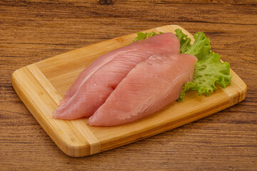 Raw turkey breast for cooking