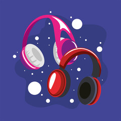 Obraz premium headphones portable devices