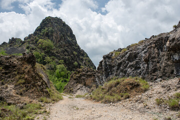 Fototapeta na wymiar summer mountain landscape with stones,Thailand