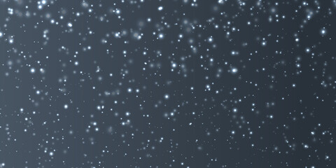 abstract winter background from light glitters heavy snow is falling randomly and flowing into air.glitter snow fall background for presentation,wallpaper,invitation and celebration.