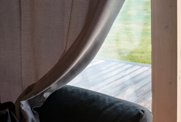 Obraz na płótnie Canvas curtain on armchair