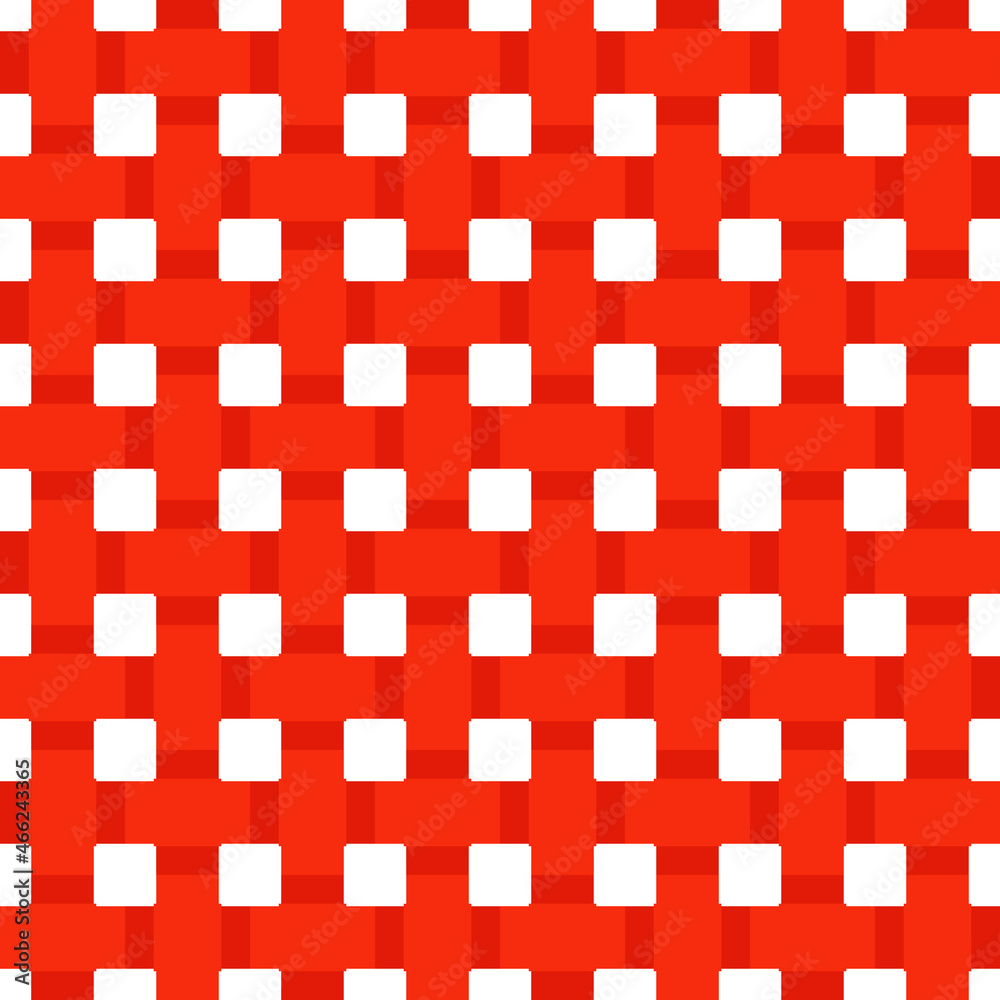 Aufkleber red braided mesh. baskets seamless pattern in vector.