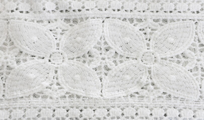 Background of white delicate lace fabric