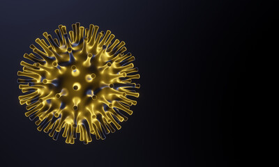 3D Microscopic Covid-19 pandemic. Corona virus.