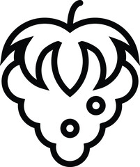 blackberry line art icon vector