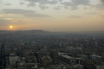 Naklejka na ściany i meble Cairo, Egypt. Aerial view. photo during the day.