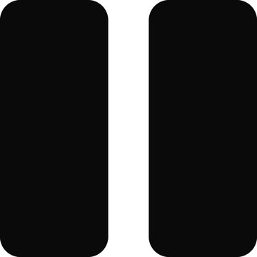 pause solid icon vector