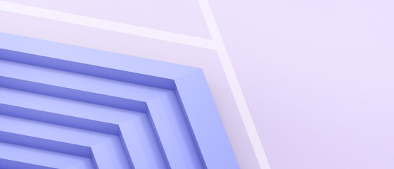 Abstract Geometric shapes. Creative idea Business concepts and ladders with Target Arrow success Concept on Purple. banner, Copy Space -3d Rendering © guguart