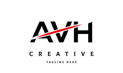 AVH creative cut three latter logo