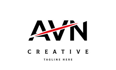Obraz premium AVN creative cut three latter logo