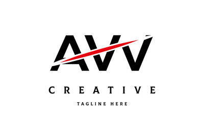 AVV creative cut three latter logo
