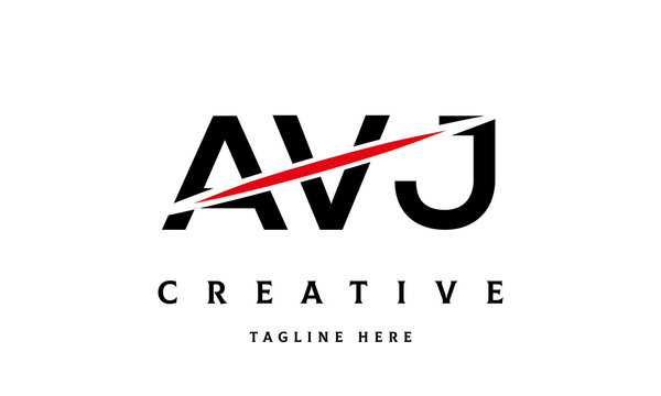 AVJ creative cut three latter logo