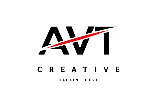 AVT creative cut three latter logo