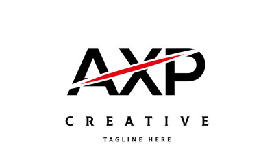AXP creative cut three latter logo