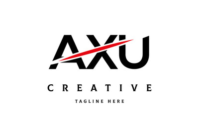 AXU creative cut three latter logo