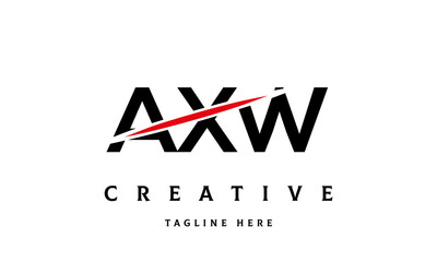 AXW creative cut three latter logo