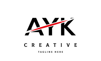 AYK creative cut three latter logo
